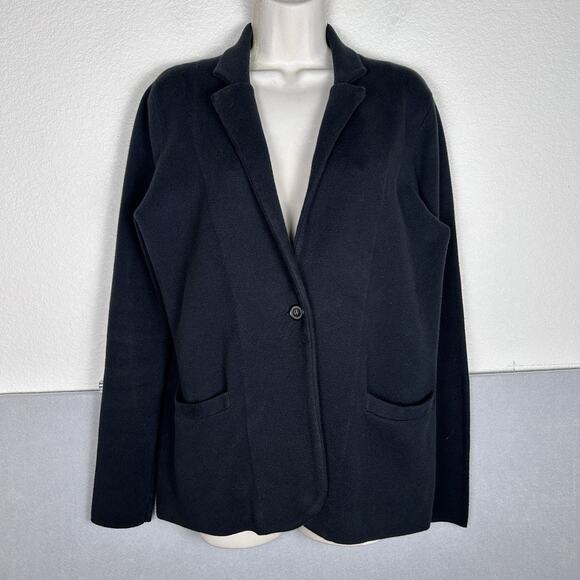 J.Crew sweater blazer Womens sz M schoolboy stretch single button office pocket - Picture 3 of 6